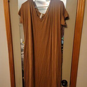 Zenana Outfitters Size Medium Burnt Orange Maxi Dress
